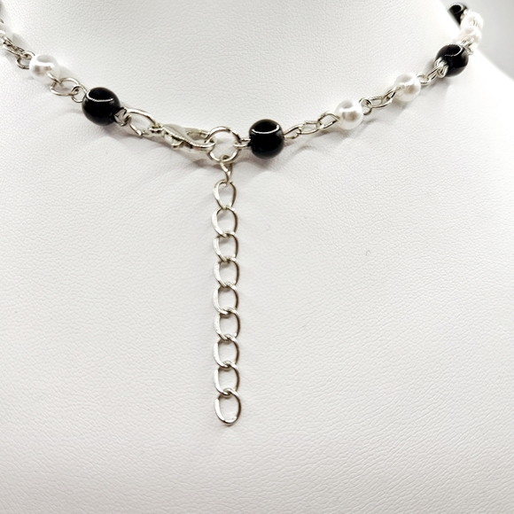 Black Winged Heart Fairycore Double Layer Choker Necklace New - Picture 3 of 3